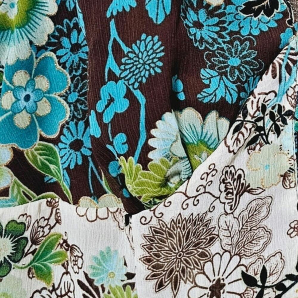 Vintage Wrapper Button-Up Tank Top Size L Sheer F… - image 6